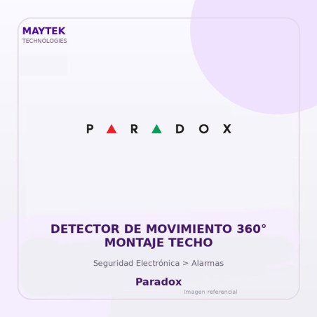 Paradox Detector De Movimiento 360° Montaje Techo