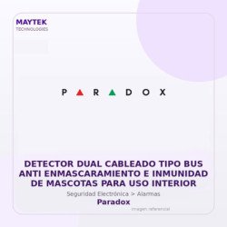 Paradox Detector Dual Cableado Tipo Bus Anti Enmascaramiento E Inmunidad De Mascotas Para Uso Interior