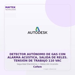 Cofem Detector Autónomo de GAS con Alarma Acústica, Salida de Reles. Tensión de Trabajo 110 VAC
