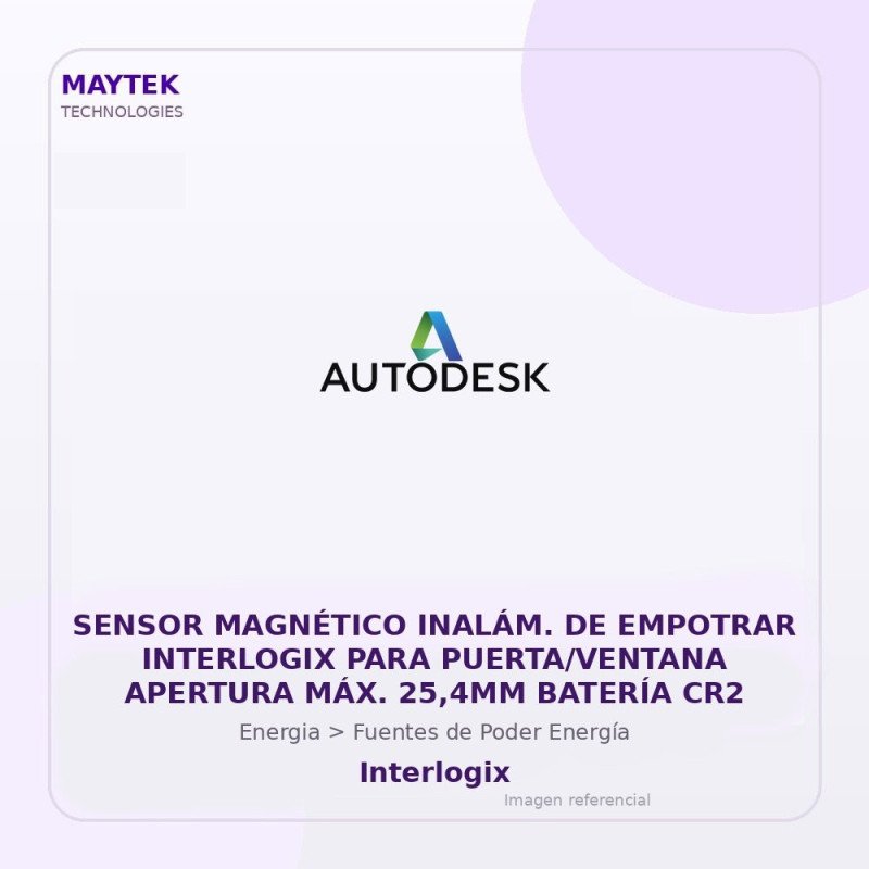 Gvs Security Sensor Magnético Inalám. De Empotrar Interlogix Para Puerta/Ventana Apertura Máx. 25,4Mm Batería Cr2