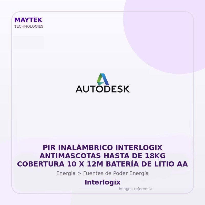 Gvs Security Pir Inalámbrico Interlogix Antimascotas Hasta De 18Kg Cobertura 10 X 12M Batería De Litio Aa