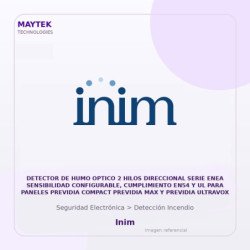 Inim Detector de HUMO Optico 2 Hilos Direccional Serie ENEA Sensibilidad Configurable, Cumplimiento EN54 y UL para Paneles