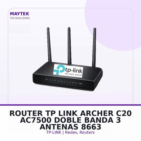 Tp-link Router Tp-link Archer C20 Ac7500 Doble Banda (3 Antenas)