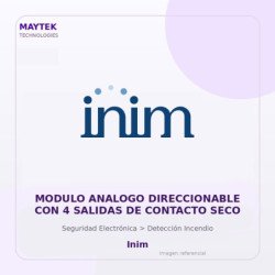Inim Modulo Analogo Direccionable con 4 Salidas de Contacto SECO