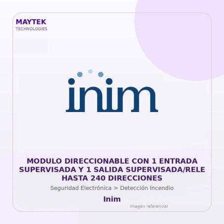 Inim Modulo Direccionable con 1 Entrada Supervisada y 1 Salida SUPERVISADA/RELE Hasta 240 Direcciones