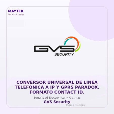 Paradox Conversor Universal De Linea Telefónica A Ip Y Gprs Paradox. Formato Contact Id.