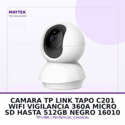 Tp-link Camara Tp-link Tapo C201 WIFI Vigilancia 360â° Micro SD Hasta 512gb Negro