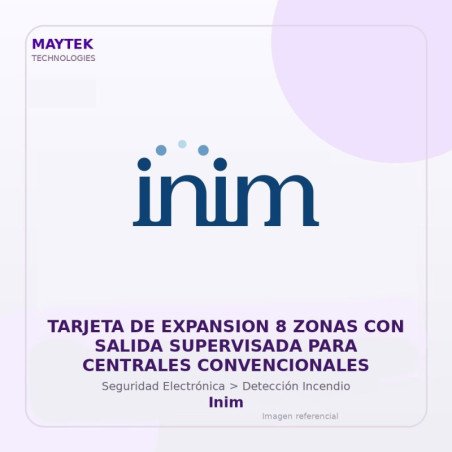 Inim Tarjeta de Expansion 8 Zonas con Salida Supervisada para Centrales Convencionales