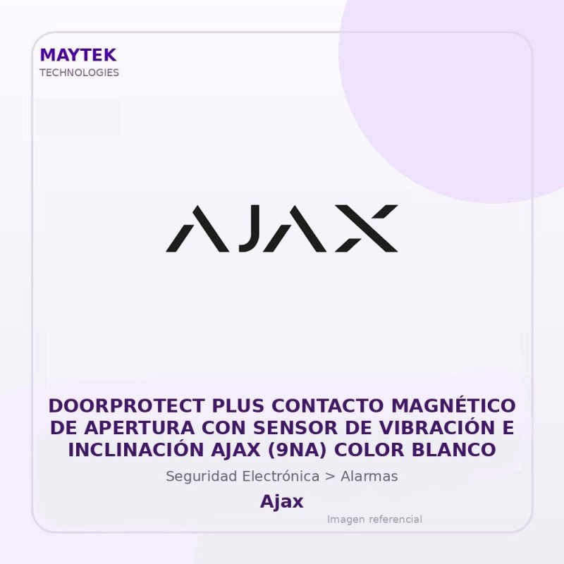 Gvs Security Doorprotect Plus Contacto Magnético De Apertura Con Sensor De Vibración E Inclinación Ajax (9Na) Color Blanco