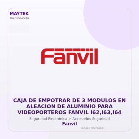 Fanvil CAJA de Empotrar de 3 Modulos en Aleacion de Aluminio para Videoporteros Fanvil I62,I63,I64