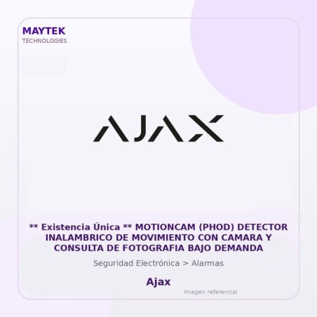 Gvs Security ** Existencia Única ** Motioncam (Phod) Detector Inalambrico De Movimiento Con Camara Y Consulta De Fotografia Baj