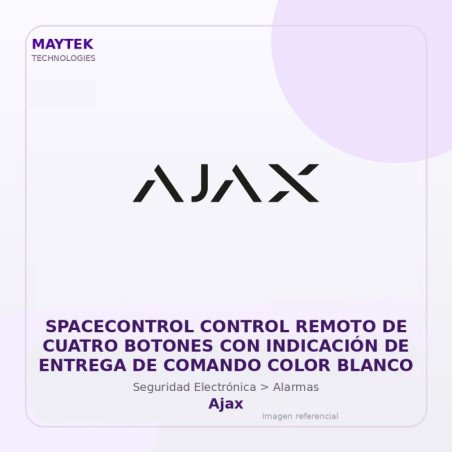 Gvs Security Spacecontrol Control Remoto De Cuatro Botones Con Indicación De Entrega De Comando Color Blanco