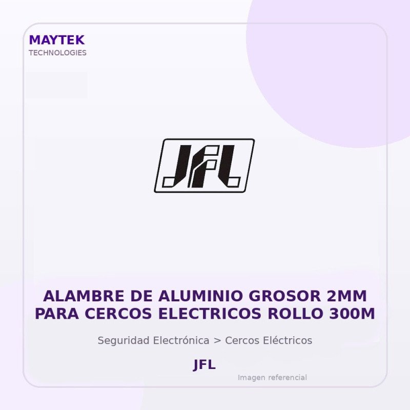 Jfl Alambre De Aluminio Grosor 2Mm Para Cercos Electricos Rollo 300M