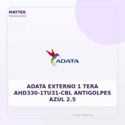 Adata Externo 1 Tera Ahd330-1tu31-cbl Antigolpes Azul 2.5