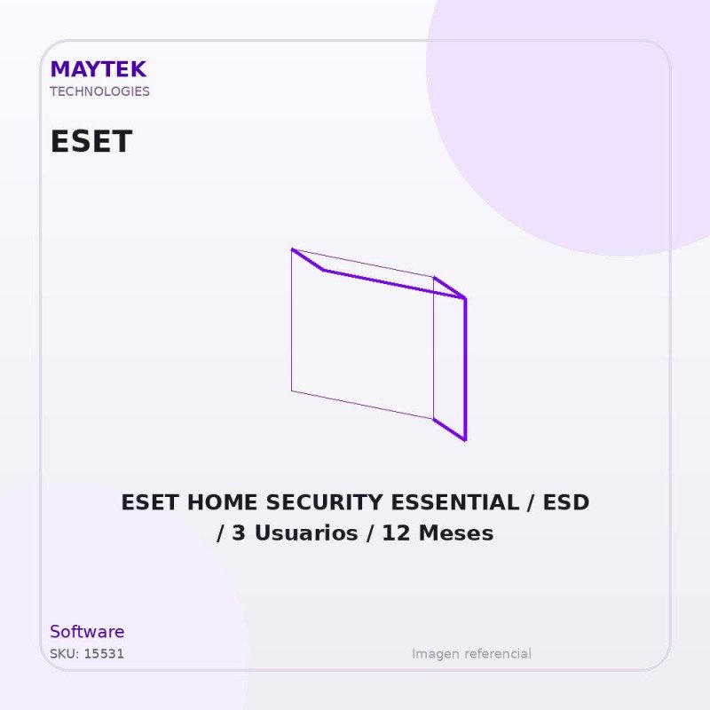 ESET HOME SECURITY ESSENTIAL / ESD / 3 Usuarios / 12 Meses