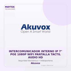 Akuvox Intercomunicador Interno Ip 7" POE 1080P WiFi Pantalla Tactil Audio Hd