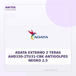 Adata Externo 2 Teras Ahd330-2tu31-cbk Antigolpes Negro 2.5