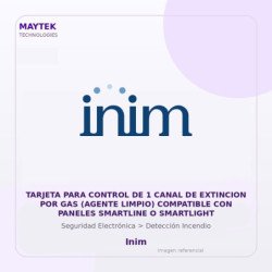 Inim Tarjeta Para Control De 1 Canal De Extincion Por Gas (Agente Limpio) Compatible Con Paneles Smartline O Smartlight