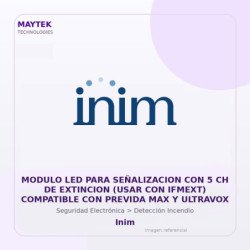 Inim Modulo Led Para Señalizacion Con 5 Ch De Extincion (Usar Con Ifmext) Compatible Con Previda Max Y Ultravox