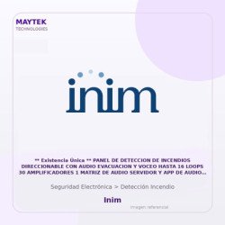 Inim ** Existencia Única ** Panel De Deteccion De Incendios Direccionable Con Audio Evacuacion Y Voceo Hasta 16 Loops 30 Amplif