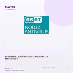 ESET NOD32 ANTIVIRUS ESD / 3 Usuarios / 12 Meses