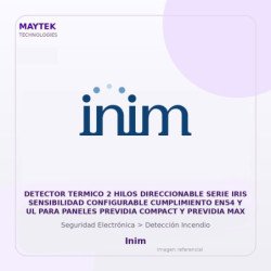 Inim Detector Termico 2 Hilos Direccionable Serie Iris Sensibilidad Configurable Cumplimiento En54 Y Ul Para Paneles Previdia C