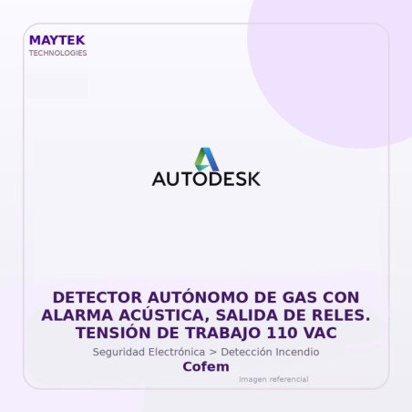 Gvs Security Detector Autónomo De Gas Con Alarma Acústica, Salida De Reles. Tensión De Trabajo 110 Vac