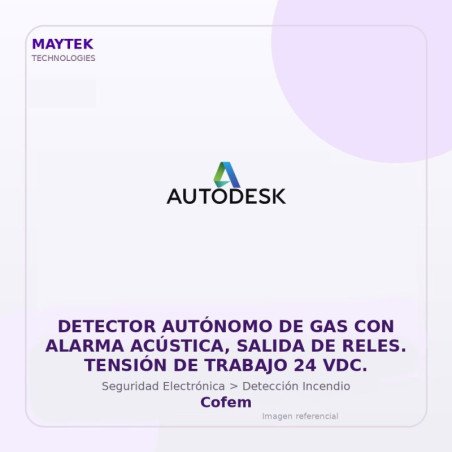 Gvs Security Detector Autónomo De Gas Con Alarma Acústica, Salida De Reles. Tensión De Trabajo 24 Vdc.