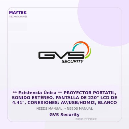 Proyector Portatil, Sonido Estéreo, Pantalla de 220" LCD de 4.41", Conexiones: AV/USB/HDMI2, Blanco