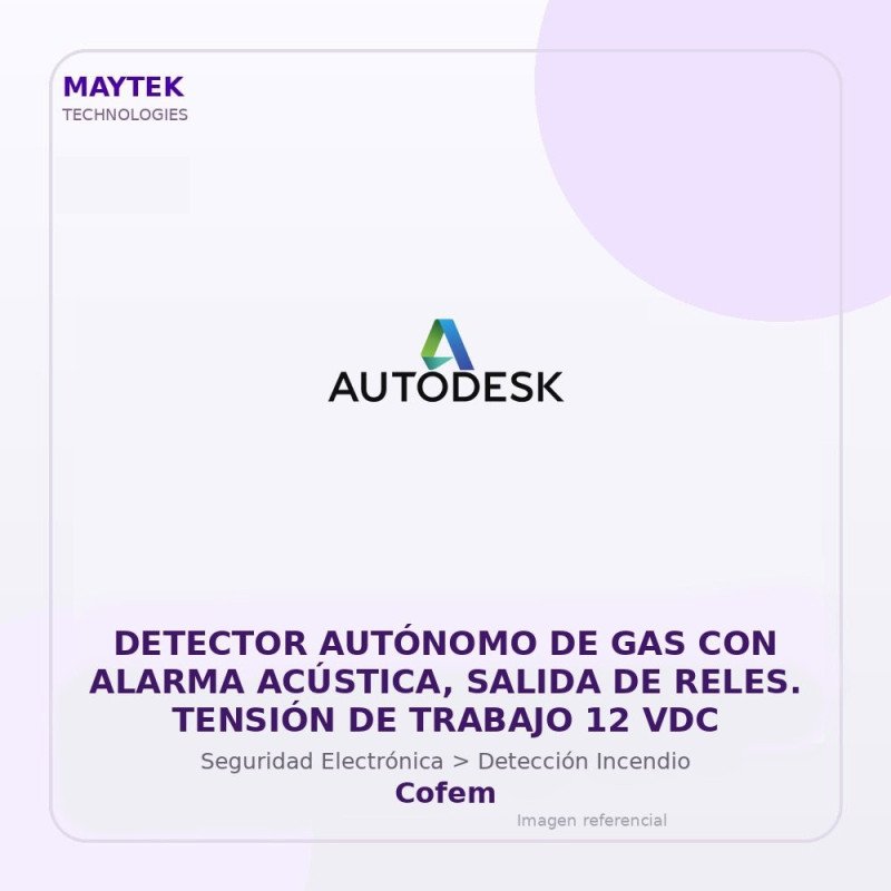 Gvs Security Detector Autónomo De Gas Con Alarma Acústica, Salida De Reles. Tensión De Trabajo 12 Vdc