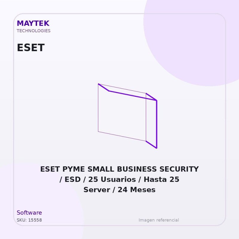ESET PYME SMALL BUSINESS SECURITY / ESD / 25 Usuarios / Hasta 25 Server / 24 Meses