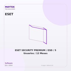 ESET SECURITY PREMIUM / ESD / 5 Usuarios / 12 Meses