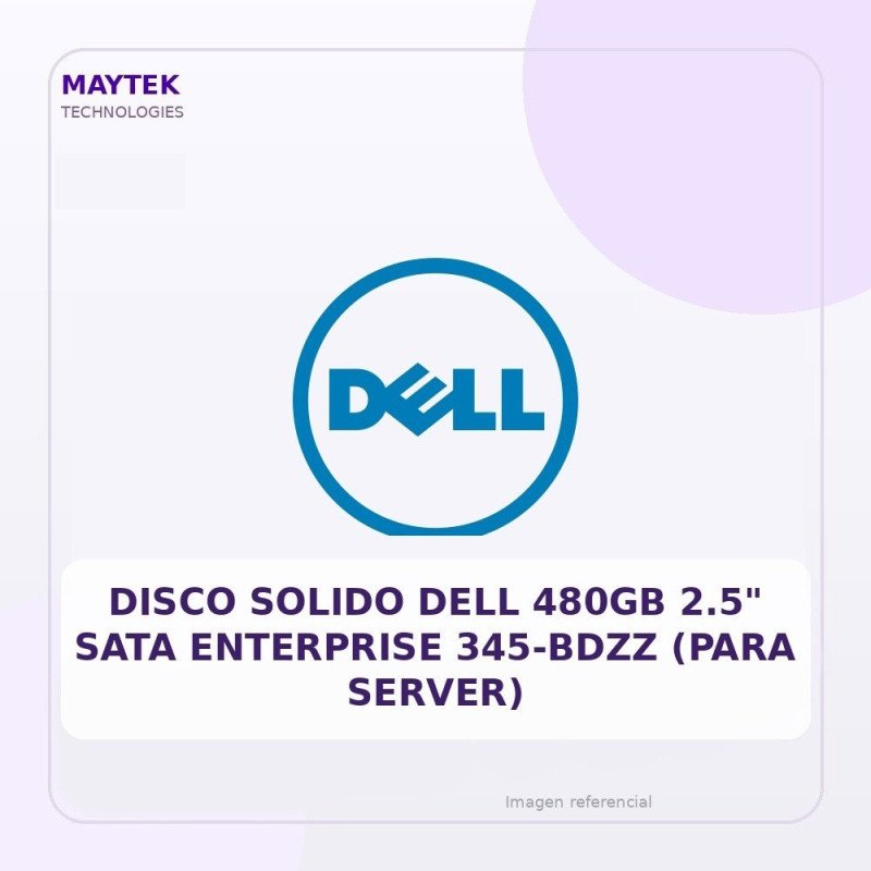 Dell Disco Solido Dell 480gb 2.5" Sata Enterprise 345-bdzz (para Server)