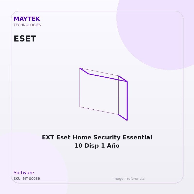 EXT Eset Home Security Essential 10 Disp 1 Año $