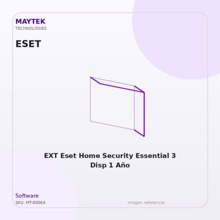 EXT Eset Home Security Essential 3 Disp 1 Año $