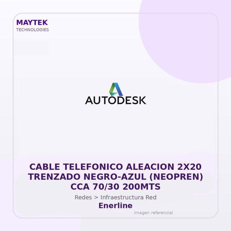 Gvs Security Cable Telefonico Aleacion 2X20 Trenzado Negro-Azul (Neopren) Cca 70/30 200Mts