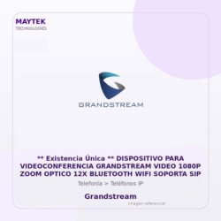 Grandstream ** Existencia Única ** Dispositivo Para Videoconferencia Grandstream Video 1080P Zoom Optico 12X Bluetooth WiFi Sop