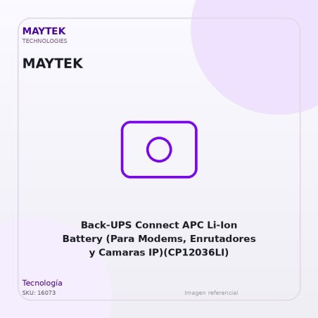 Back-UPS Connect APC Li-Ion Battery (Para Modems, Enrutadores y Camaras IP)(CP12036LI)