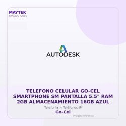 Gvs Security Telefono Celular Go-Cel Smartphone Sm Pantalla 5.5" Ram 2Gb Almacenamiento 16Gb Azul