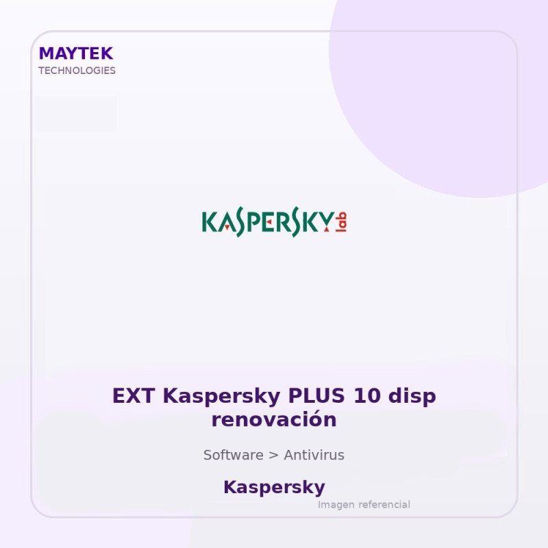 EXT Kaspersky PLUS 10 disp renovación