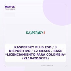 Kaspersky PLUS ESD / 3 Dispositivo / 12 Meses / Base *Licenciamiento para Colombia* (KL1042DDCFS)