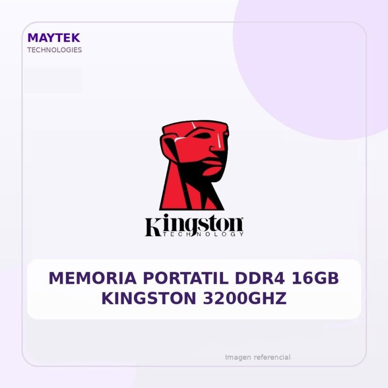 Kingston Memoria Portatil DDR4 16GB Kingston 3200ghz
