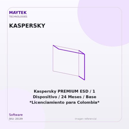 Kaspersky PREMIUM ESD / 1 Dispositivo / 24 Meses / Base *Licenciamiento para Colombia* (KL1047DDADS)
