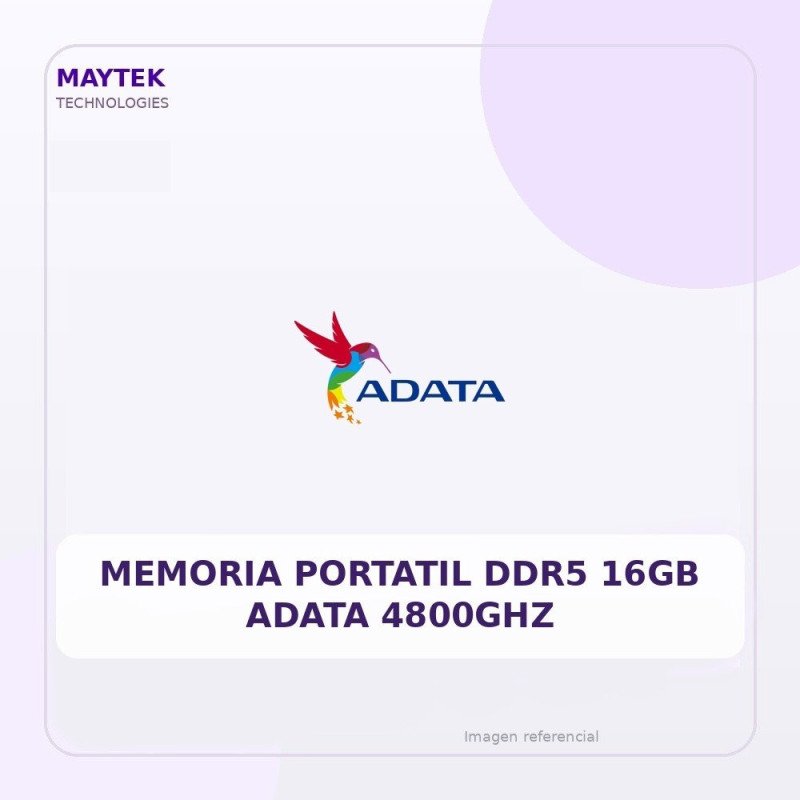 Adata Memoria Portatil DDR5 16GB Adata 4800ghz