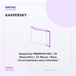 Kaspersky PREMIUM ESD / 20 Dispositivo / 12 Meses / Base *Licenciamiento para Colombia* (KL1047DDNFS)
