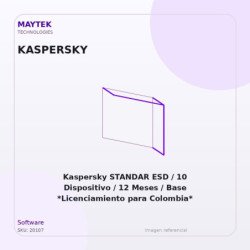 Kaspersky STANDAR ESD / 10 Dispositivo / 12 Meses / Base *Licenciamiento para Colombia* (KL1041DDKFS)