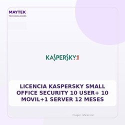 Licencia Kaspersky Small Office Security 10 USER+ 10 MOVIL+1 Server 12 Meses