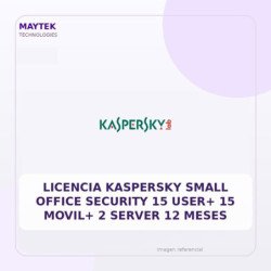 Licencia Kaspersky Small Office Security 15 USER+ 15 Movil+ 2 Server 12 Meses