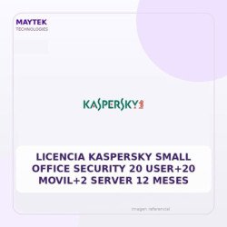 Licencia Kaspersky Small Office Security 20 USER+20 MOVIL+2 Server 12 Meses