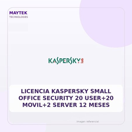 Licencia Kaspersky Small Office Security 20 USER+20 MOVIL+2 Server 12 Meses